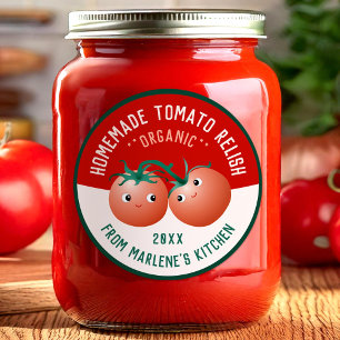 Sticker Rond Confiture de tomates pour votre recette de cuisine