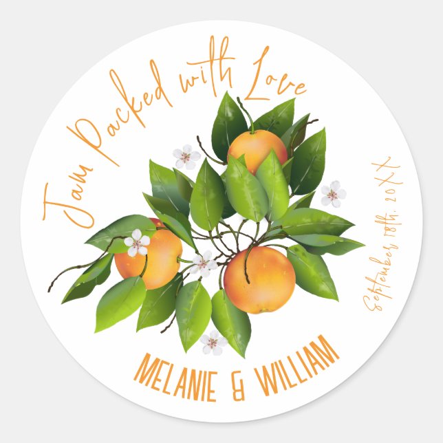 Sticker Rond Confiture d'orange (Devant)