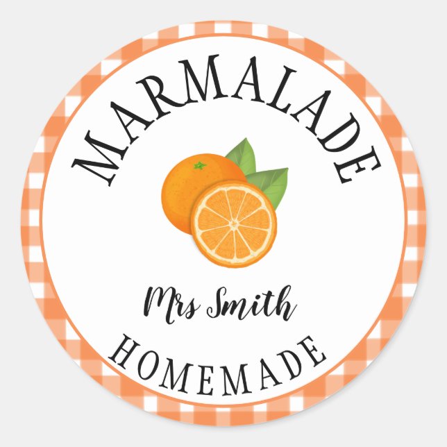 Sticker Rond confiture d'orange ou marmelade (Devant)