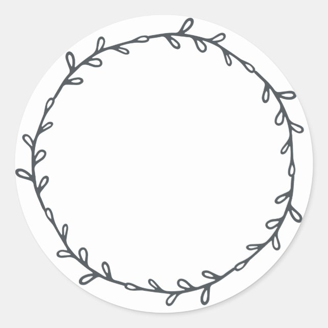 Sticker Rond Confiture maison rustique Canne Noir Blanc Écrire  (Devant)