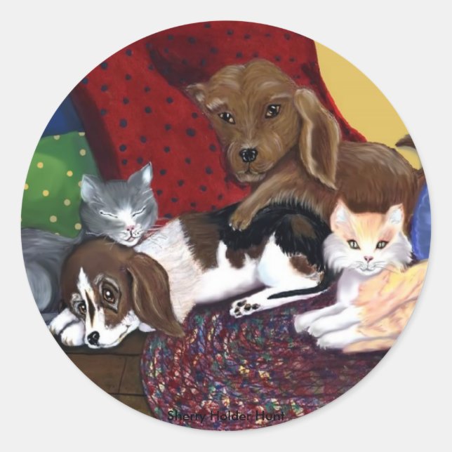 Sticker Rond Confronté (Devant)