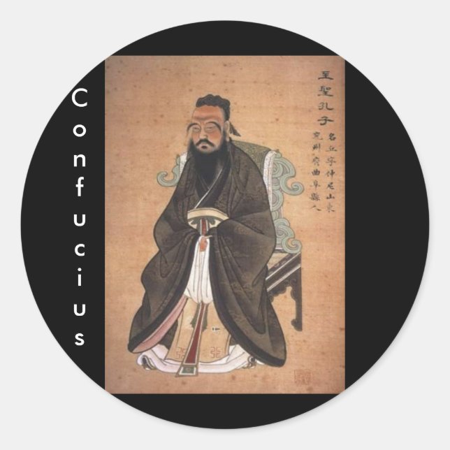 Sticker Rond Confucius 1 (Devant)