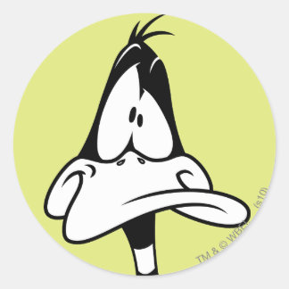 Sticker Rond Confused DAFFY DUCK™ Face