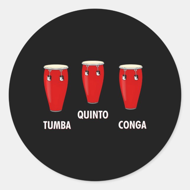Sticker Rond Conga Quinto Tumba (Devant)
