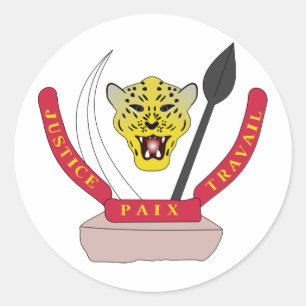 Sticker Rond Congo Armoiries CD