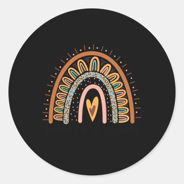 Sticker Rond Connaissance Des Problèmes De Santé Mentale (Devant)