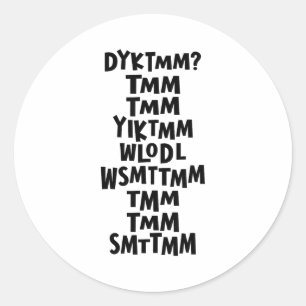 Sticker Rond Connaissez-vous l'homme du muffin Dyktmm Nostalgie