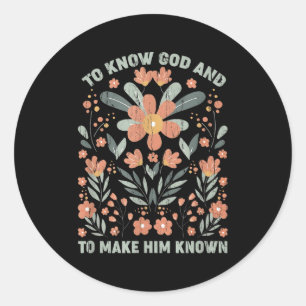 Sticker Rond Connaître Dieu et le faire connaître