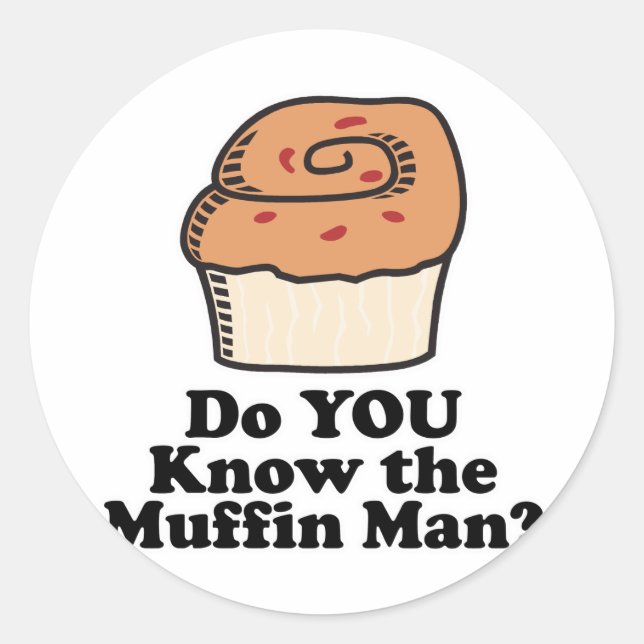 Sticker Rond connaître le muffin (Devant)