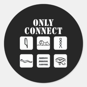 Sticker Rond Connecter uniquement les caractères hiéroglyphes