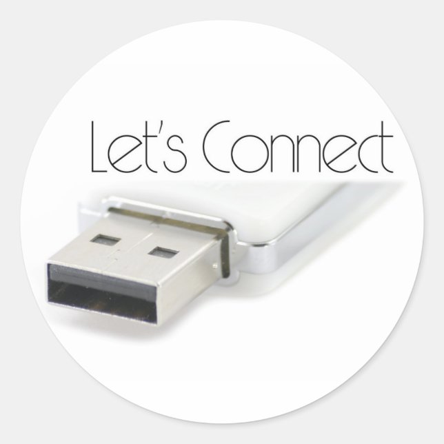 Sticker Rond Connectons USB (Devant)