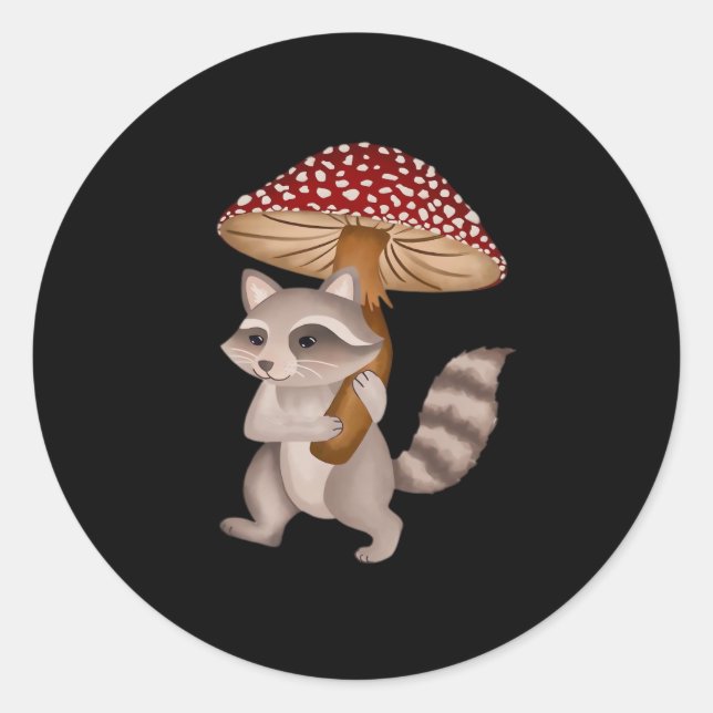 Sticker Rond Conrad Le Raton Laveur Classique (Devant)