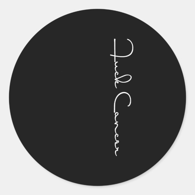 Sticker Rond Conscience contre le cancer sensibilisation au can (Devant)