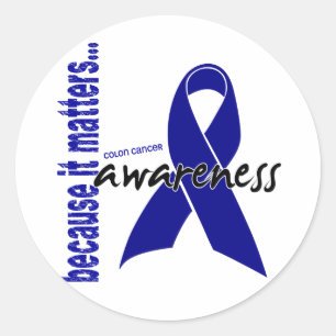 Sticker Rond Conscience de cancer du colon