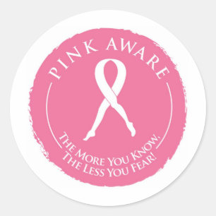 Sticker Rond Conscience de cancer du sein