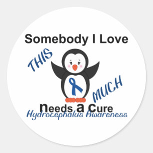Sticker Rond Conscience de hydrocéphalie quelqu'un amour d'I