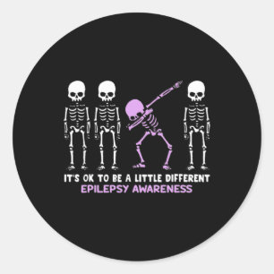 Sticker Rond Conscience de l'épilepsie C'est bien d'être un peu