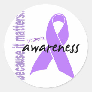 Sticker Rond Conscience de lymphome de Hodgkins