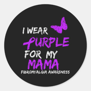 Sticker Rond Conscience Je Porte Du Violet Pour Ma Mama 5