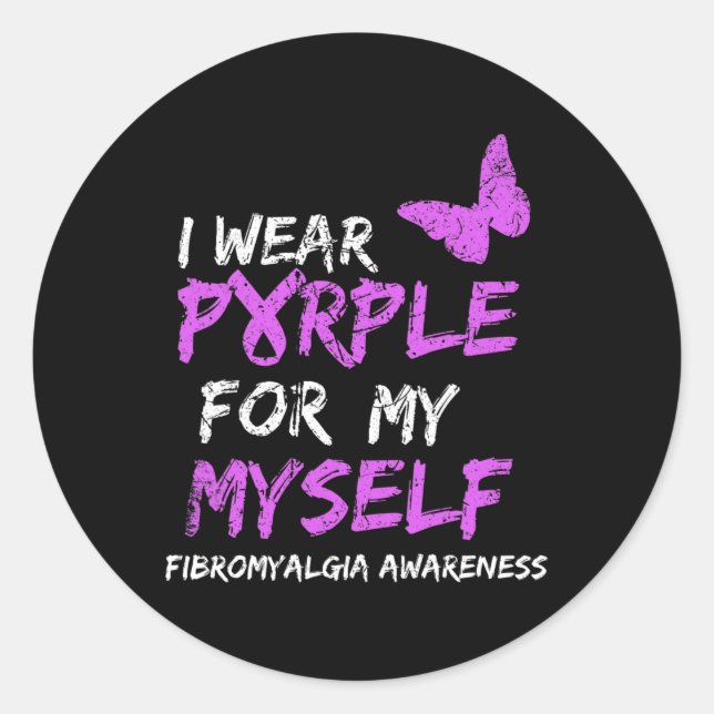 Sticker Rond Conscience Je Porte Du Violet Pour Moi-Même 2 (Devant)