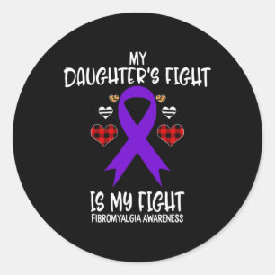 Sticker Rond Conscience Le combat de ma fille est mon combat ma