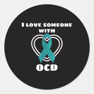 Sticker Rond Conscience Ocd J'Aime Quelqu'Un Avec Ocd