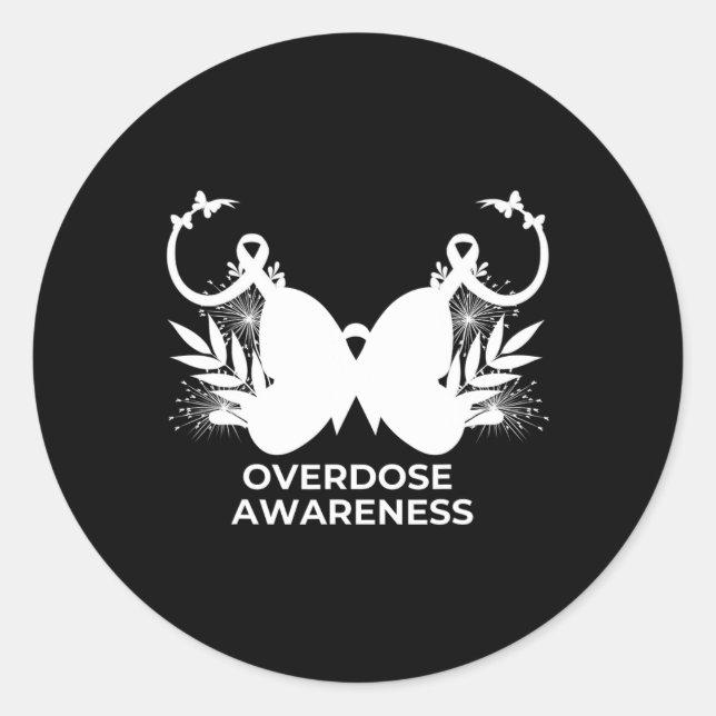 Sticker Rond Conscience surdose violet 1  (Devant)
