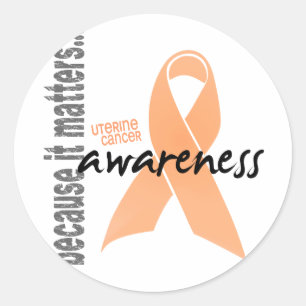 Sticker Rond Conscience utérine de Cancer