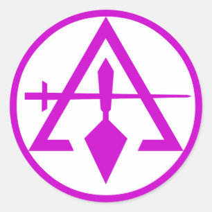 Sticker Rond Conseil des maçons de cristal, PAS EAU