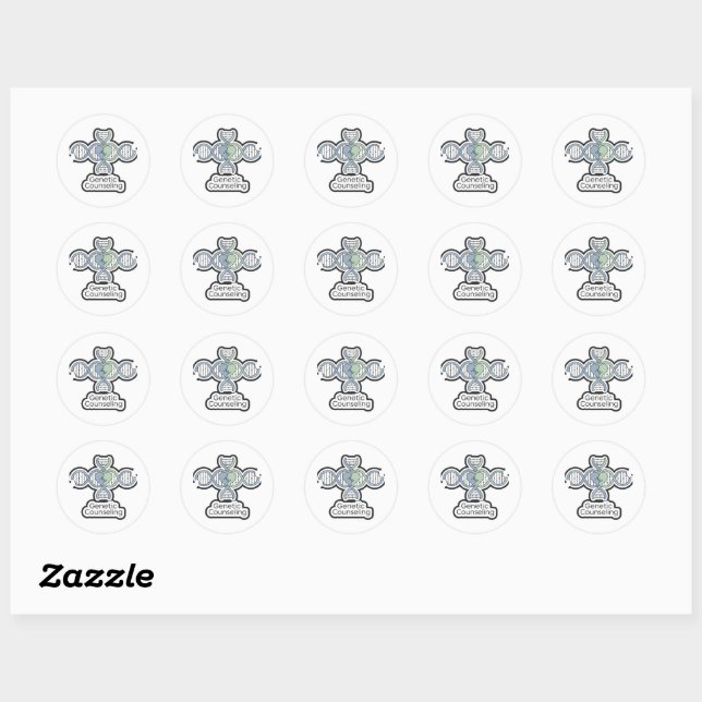 Sticker Rond Conseil génétique (Feuille)