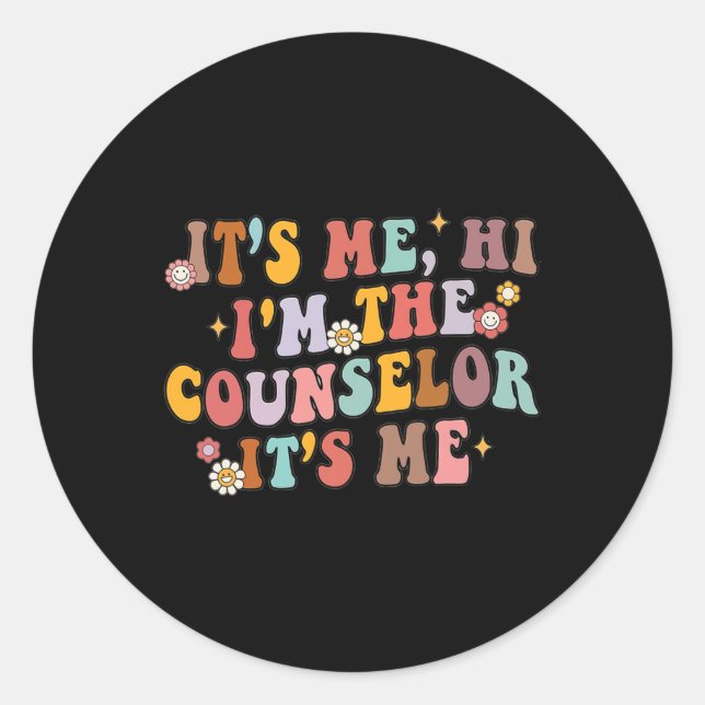 Sticker Rond Conseiller C'est moi Bonjour Je suis le conseiller (Devant)