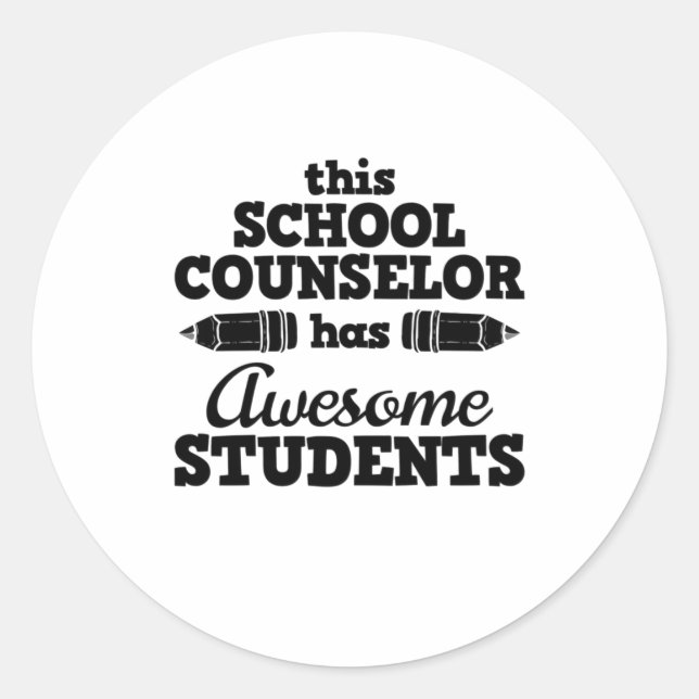 Sticker Rond Conseiller scolaire enseignant (Devant)