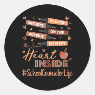 Sticker Rond Conseiller Scolaire Nous Pouvons être Différents H