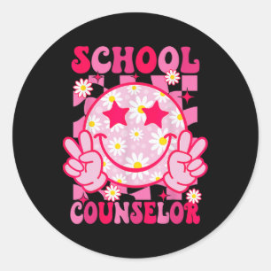 Sticker Rond Conseiller Scolaire Rétro Retour à l'école Profess