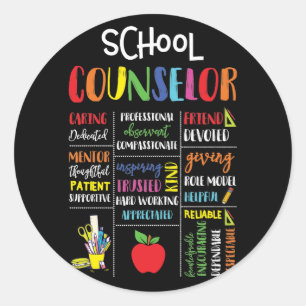 Sticker Rond Conseiller Scolaire S'Occuper Ami Dédié