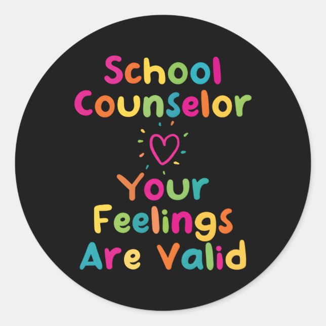 Sticker Rond Conseils scolaires Conseiller Vos sentiments sont  (Devant)
