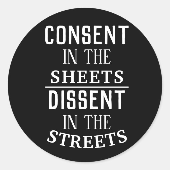 Sticker Rond Consentement dans les feuilles (Devant)