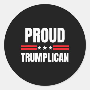 Sticker Rond Conservateur Républicain Drôle Trump Donald Trumpl