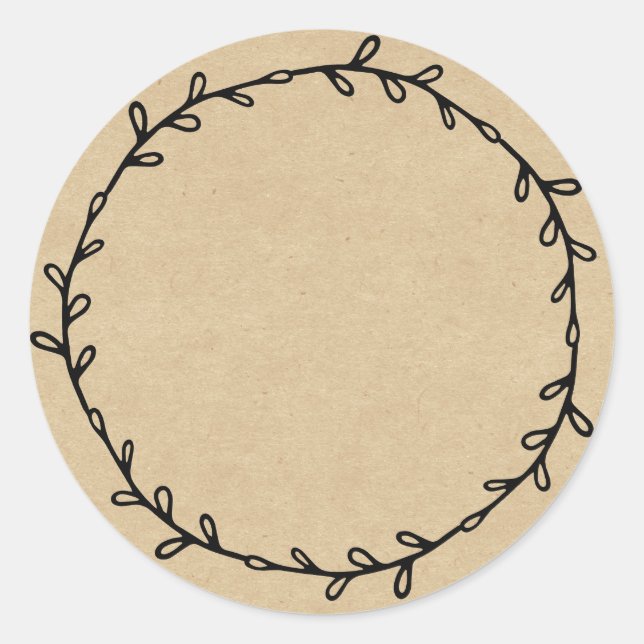 Sticker Rond Conservation de confiture maison rustique papier k (Devant)
