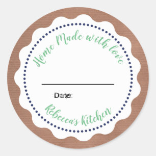 Sticker Rond Conservation de confiture personnalisée Pot Maso