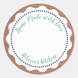 Sticker Rond Conservation de confiture personnalisée   Pot Maso