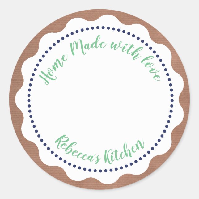 Sticker Rond Conservation de confiture personnalisée | Pot Maso (Devant)
