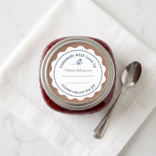 Sticker Rond Conserve de confiture personnalisée Faite maison