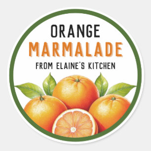 Sticker Rond Conserve d'orange en bocaux