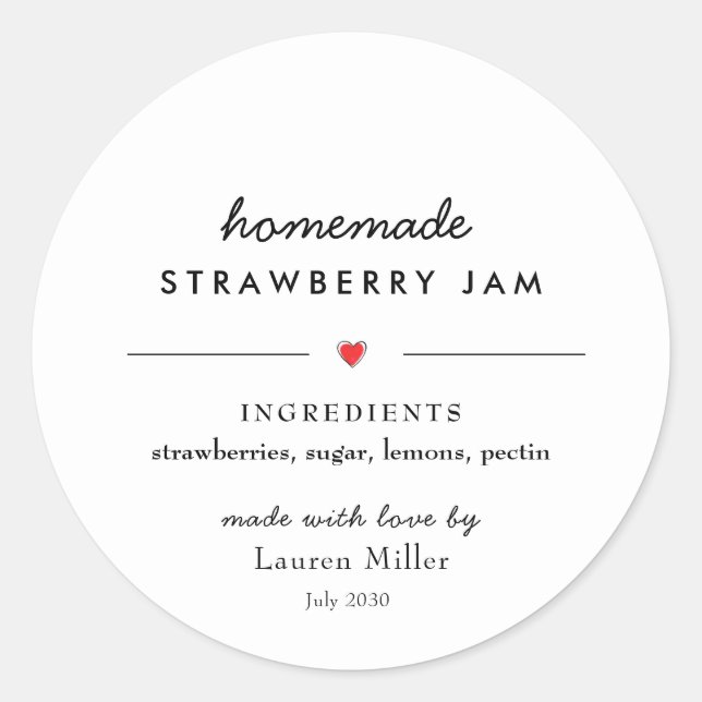 Sticker Rond Conserve Maison Bocaux de Conservation Modernes  (Devant)