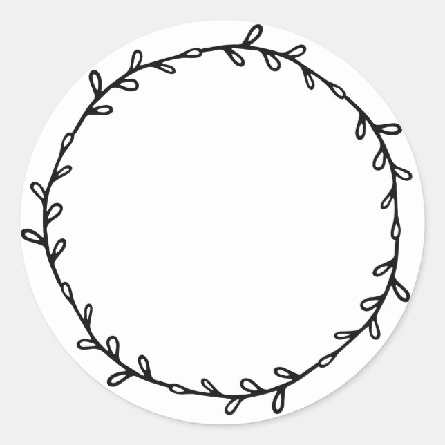 Sticker Rond Conserve maison rustique en conserve Écrire en noi (Devant)