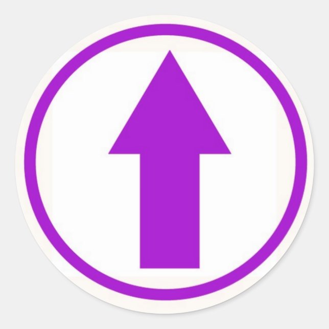 Sticker Rond Conserver à l'influence - Violet (Devant)