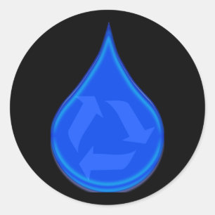 Sticker Rond Conserver et économiser l'eau