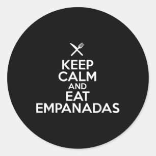 Sticker Rond Conserver Le Calme Et Manger Empanadas Cuisine Gas
