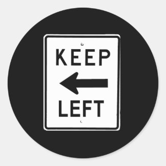 STICKER ROND CONSERVER LE SIGNE GAUCHE